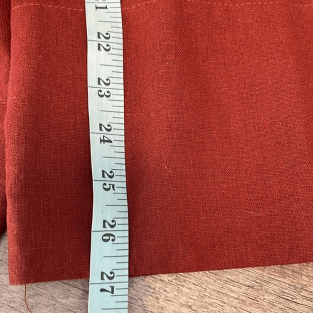 Free People Jumpsuit Womens XS Rust Orange Boho Wide Leg Linen Blend Long Sleeve - Picture 13 of 13